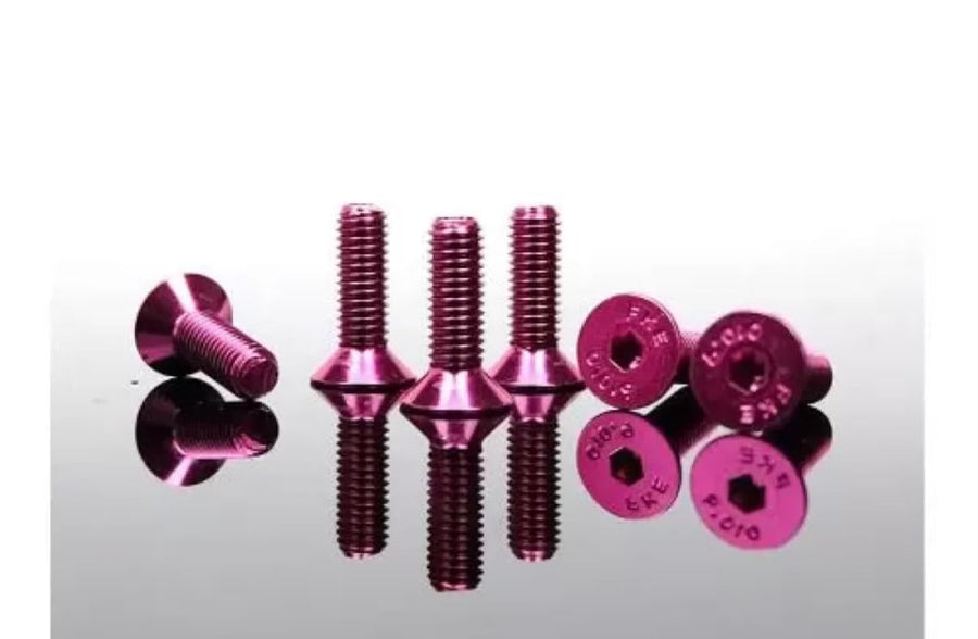 Pink Steering Wheel Screw Kit Upgrade NRG Conical