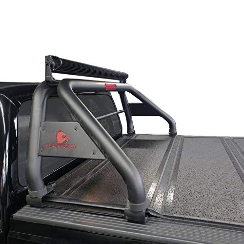 Black Off Road Horse Bracket Black Compatible with 2015-2021 Chevrolet Silverado 1500|2015-2021 Chevrolet Silverado 2500 HD|Chevrolet Silverado 3500 HD|2015-2021 GMC Sierra 1500/2500/3500 HD-RBB-GM