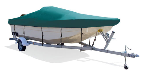Semi-Custom Trailerite Boat Cover for Deck Boats with Inboard/Outboard Motor, Teal (22'5" - 23'4" CL x 102" B)