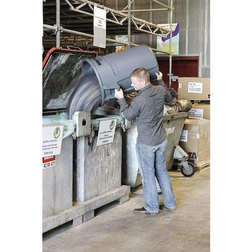 BRUTE Rubbermaid Commercial Products Heavy-Duty Round Trash/Garbage Can, 10-Gallon, Gray, Outdoor Waste Container for Landscapers/Construction/Restaurants/Office/Warehouse/Commercial Environments