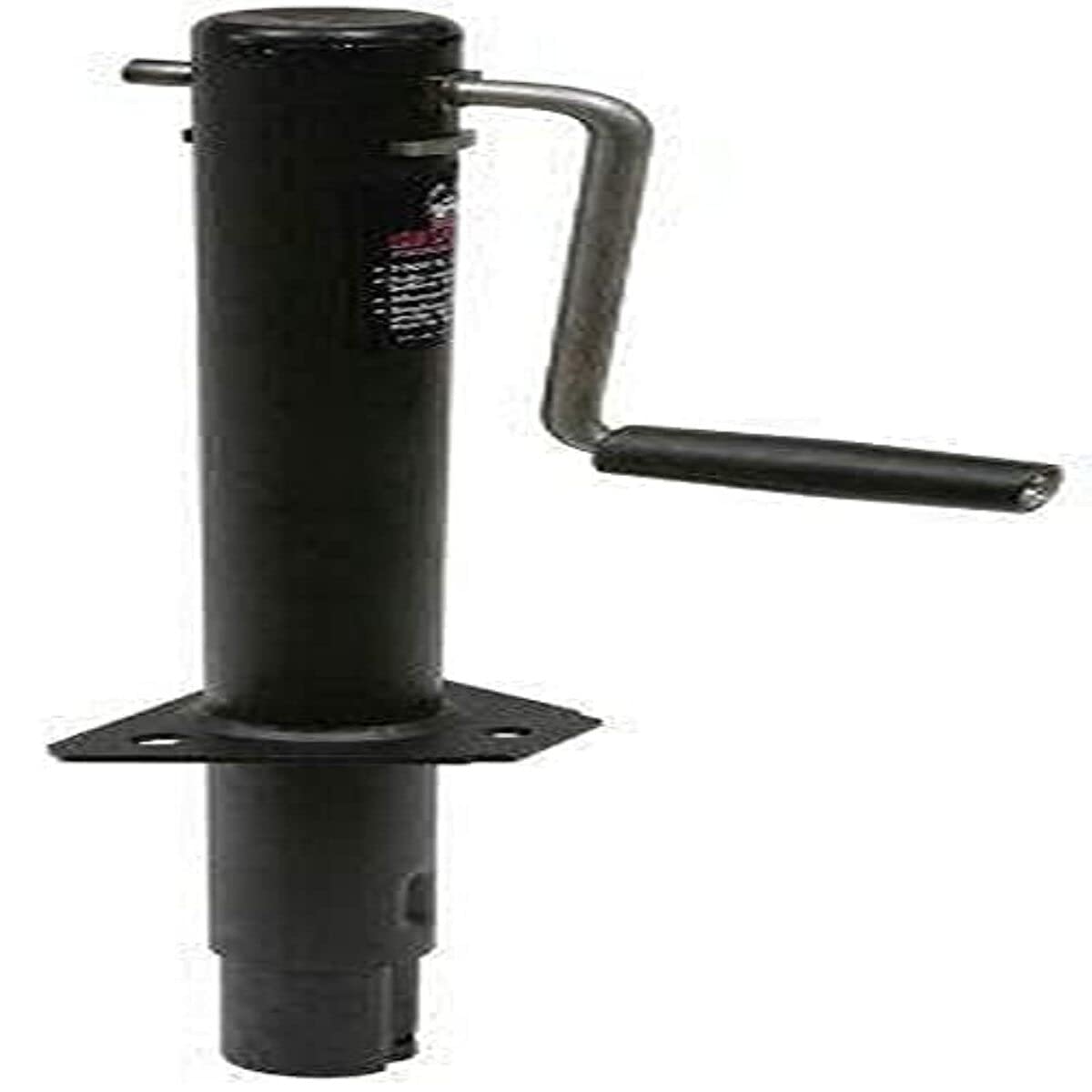 Husky Towing Manual Trailer Tongue Jack 1000 lb Capacity Round A-Frame 14-13/16 Inch Travel Side Wind Black Steel Bolt-On or Weld-On Mount