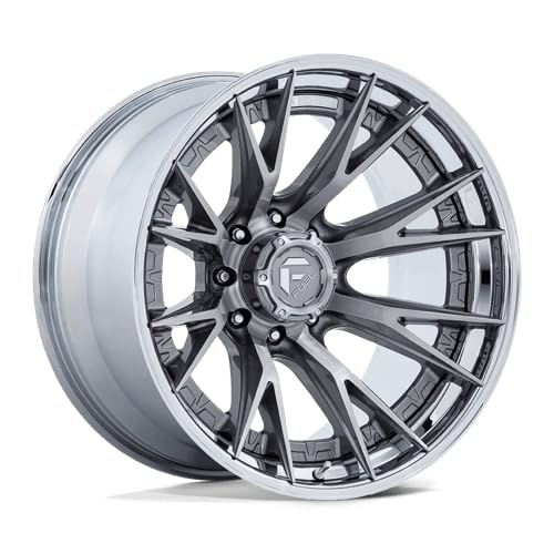 FUEL OFF-ROAD 22X12 FC402 CATALYST 8X6.5 4.77-44mm PLATINUM WITH CHROME LIP - FC402AP22128044N