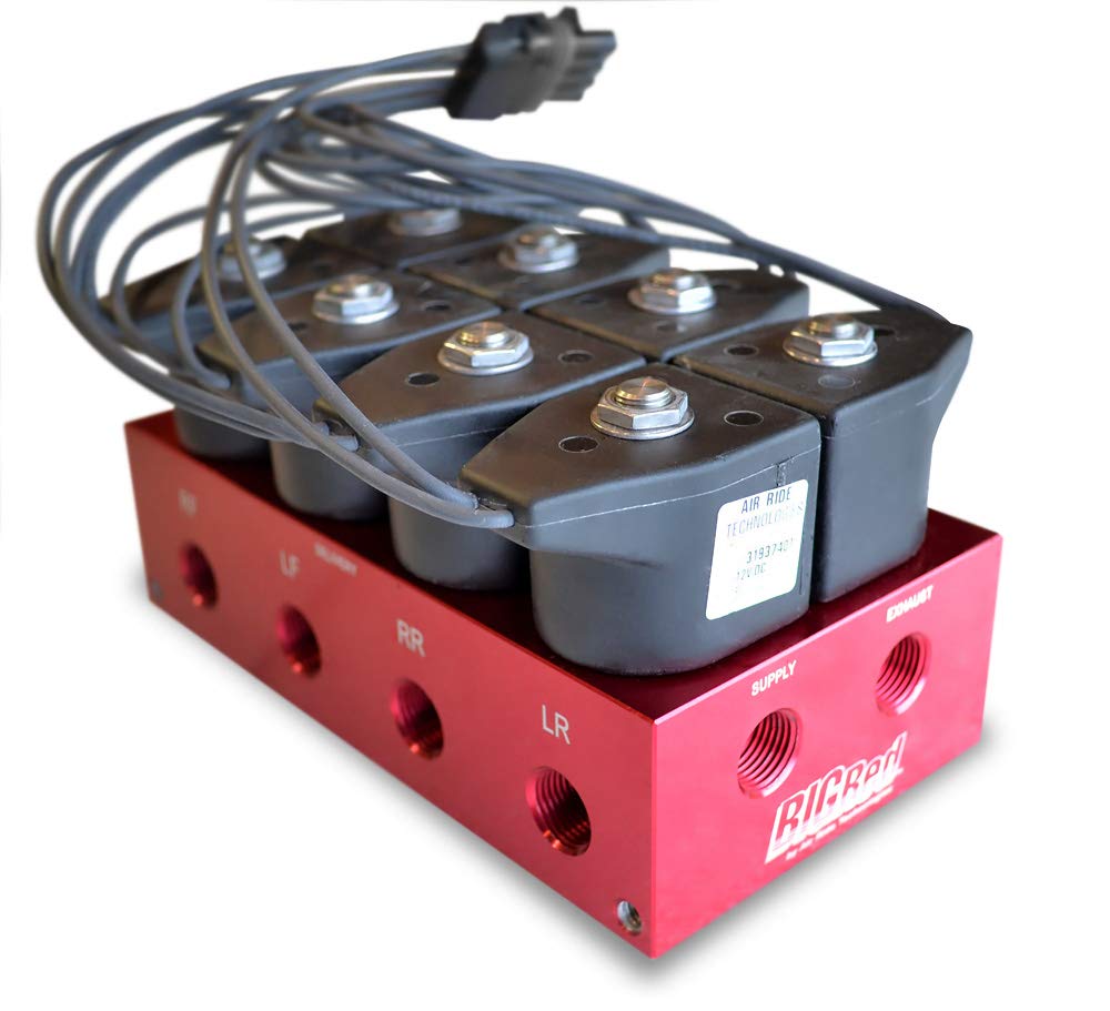 4-Way Ridetech Big Red Air valve (Fittings not included)