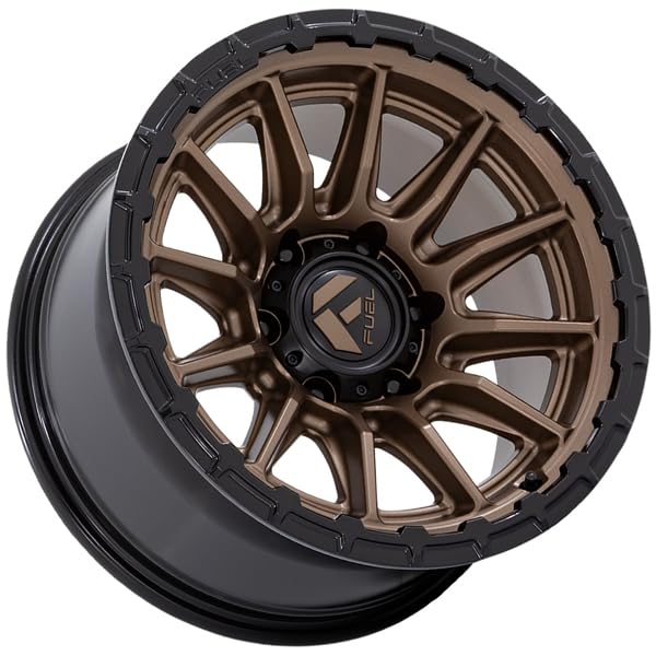 FC866 PISTON FUEL OFF-ROAD 22X10 6X5.5 4.79-18mm MATTE BRONZE W/GLOSS BLACK LIP - FC866ZB22106818N
