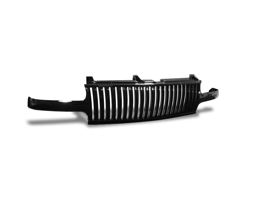 Vertical Front Hood Grille Armordillo USA 7147263 - Gloss Black Fits 1999-2002 Chevy Silverado 1500