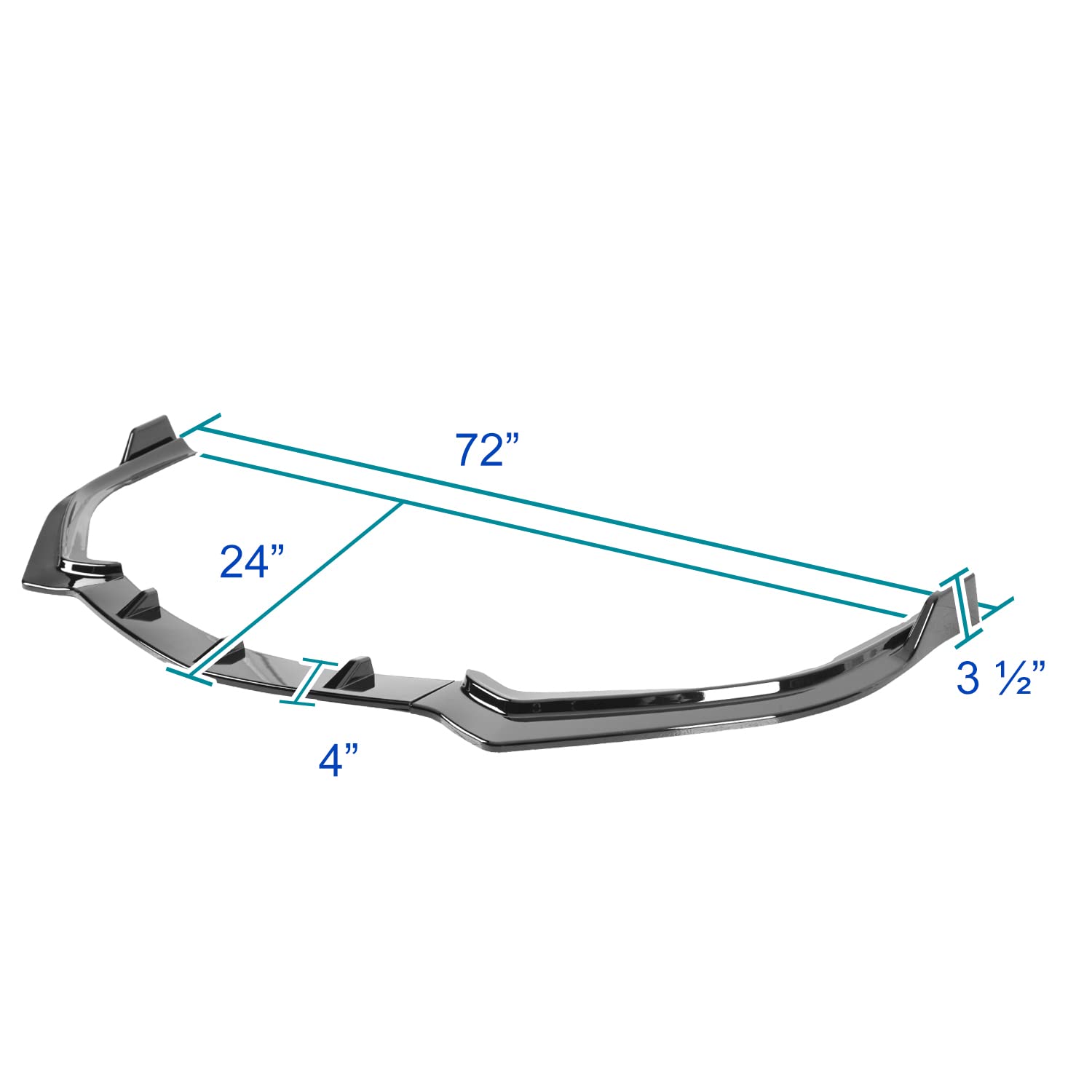 Glossy Black Spec-D Tuning Front Bumper Lip Compatible with Acura TLX 2018-2021