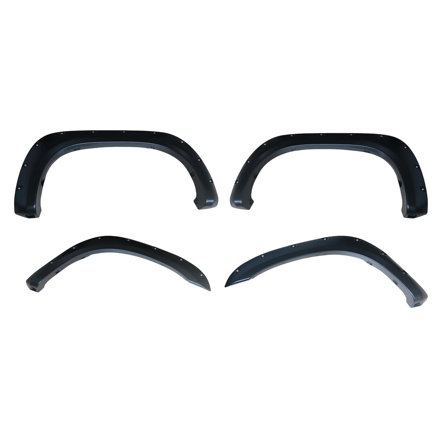 Fender Flares Black Riveted Style Black Horse Compatible with 2007-2013 Toyota Tundra-FPSTO07