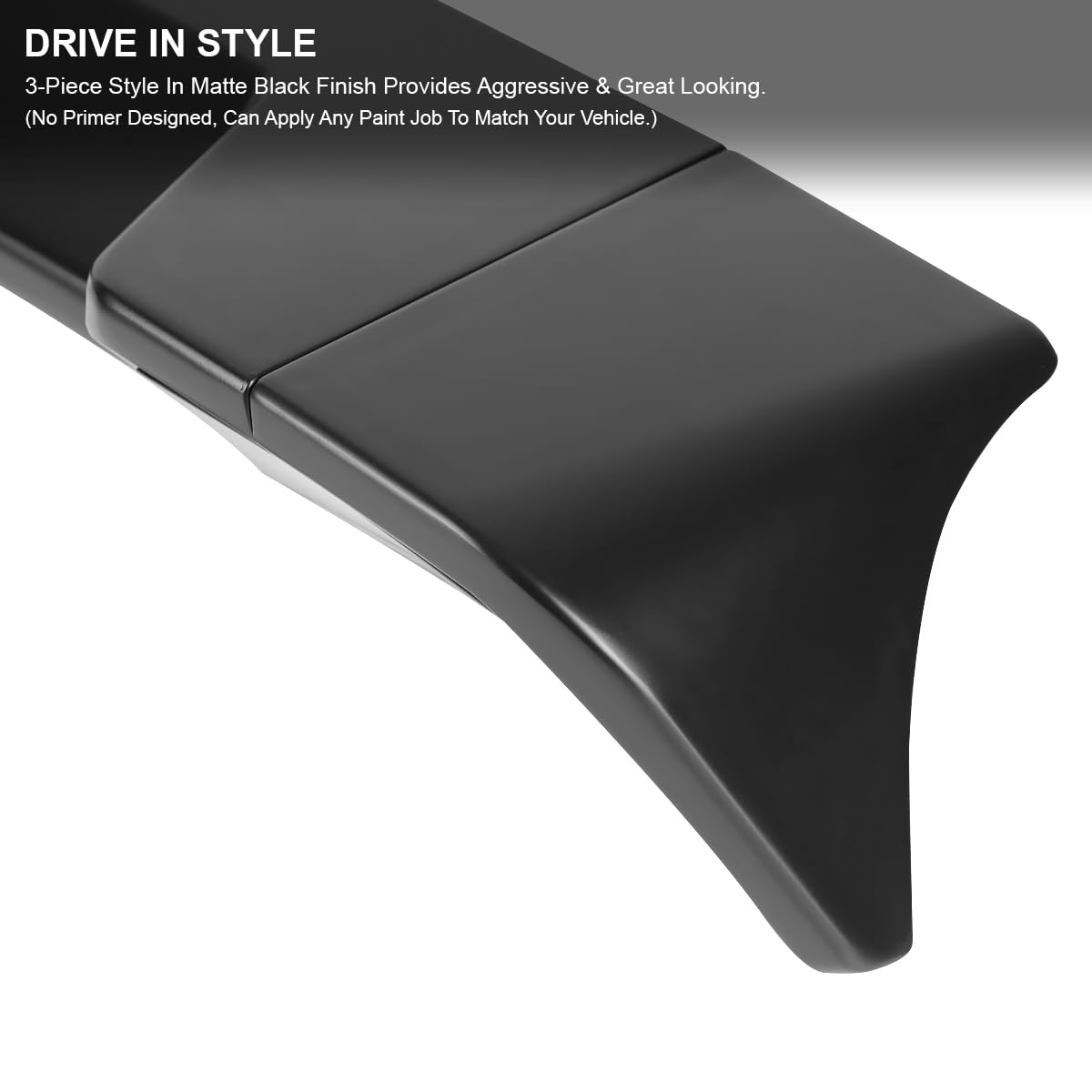 Matte Black ABS Cab Roof Spoiler Spec-D Tuning for 2008-2014 GMC Sierra 2500HD and 3500HD Models