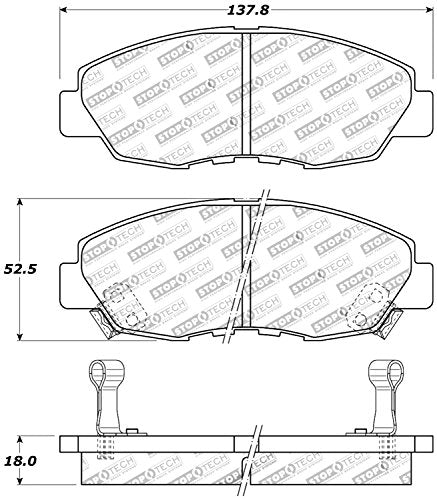 Sport Brake Pads StopTech 309.04650 with Shims and Hardware