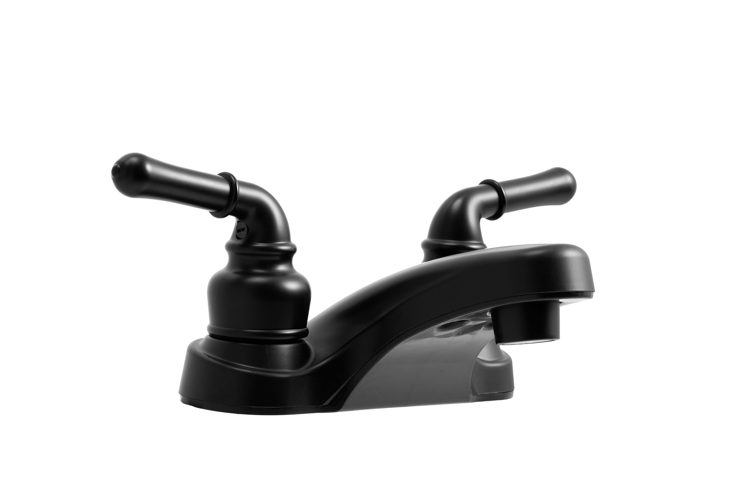 Dura Faucet RV DF-PL700C-MB 2-Hole Bathroom Faucet with Classic 2-Handles (Matte Black)