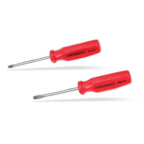 2 pc Powerbuilt Pocket Screwdriver Set 646048
