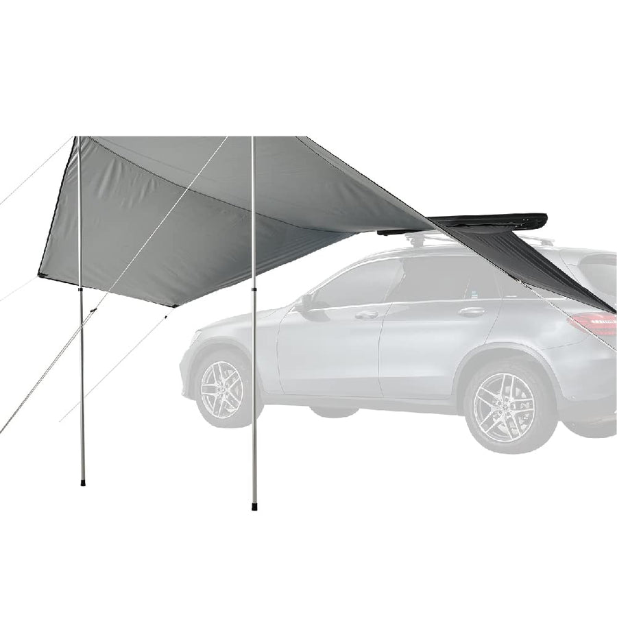 3D MAXpider Nylon Custom Fit Awning (Black Silver) Compatible with 3D Roof Top Side Awning - Universal