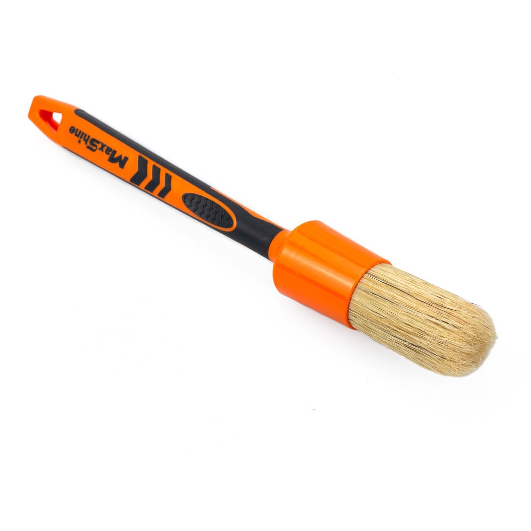 Maxshine #14 Large Universal Detailing Brush – Classic Boar’s Hair Bristles, Soft & Durable – Professional Brush for Interior, Exterior, Leather Seats, Engine Bay & Wheels