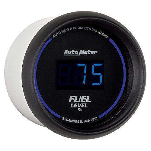 Auto Meter Cobalt Digital 2-1/16" 0-280 ohm Digital Fuel Level Programmable Empty - Full Range with Preset