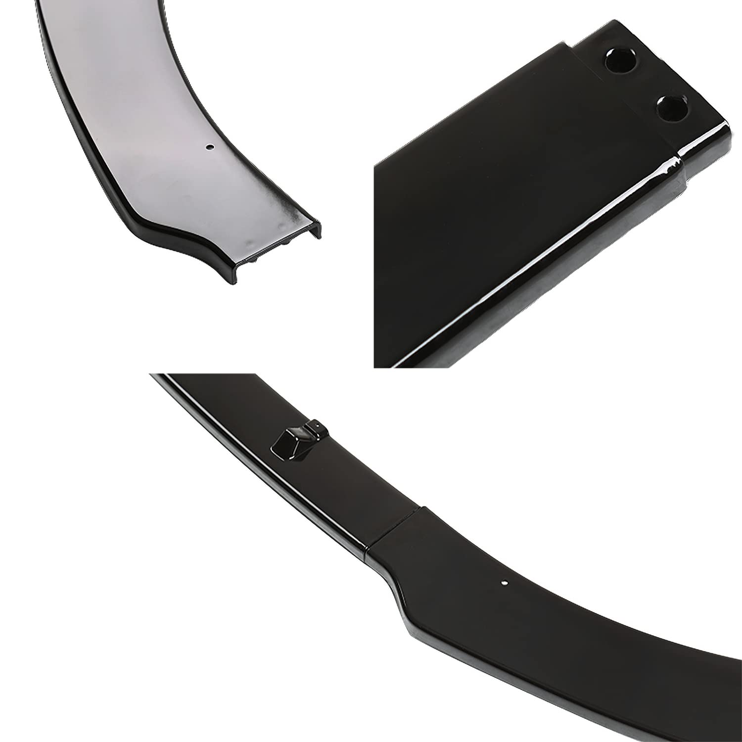 Glossy Black Spec-D Tuning Front Bumper Lip Spoiler Splitter 3PC Compatible with 2018-2020 Toyota Camry