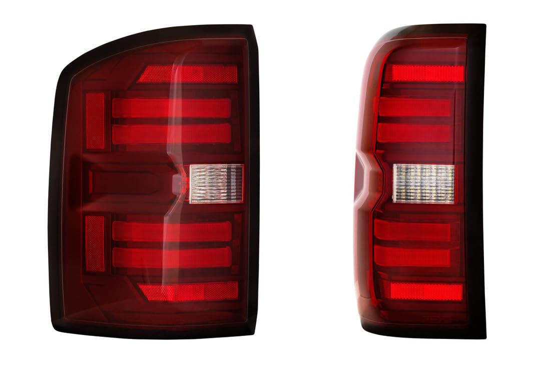 Morimoto XB LED Taillights Plug and Play fits 2014-2018 GMC Sierra, LED Taillight Assemblies (Red)