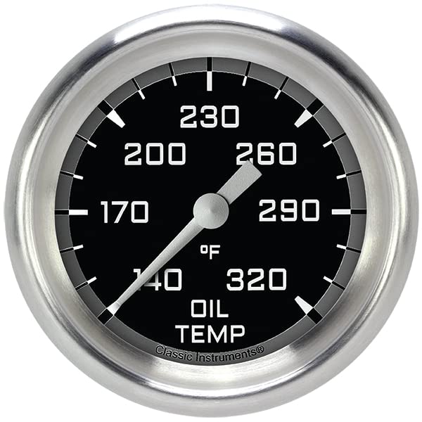 AX328GAPF Classic Instruments AutoCross Gray 2-5/8" Oil Temperature Gauge