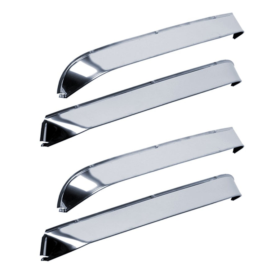 Rain Guards Auto Ventshade [AVS] for 2007-2018 Jeep Wrangler JK, 4 pcs. | Window Vent Visors - Stainless | 14918