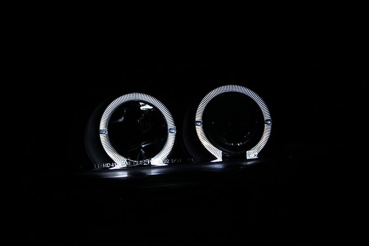Projector Halo Headlight AnzoUSA 121320 Black for Honda Civic - (Sold in Pairs)