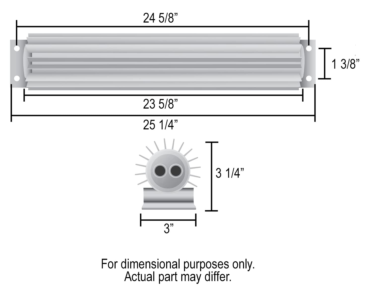 13287 Derale Dual-Pass Heat Sink Cooler, 1 Pack
