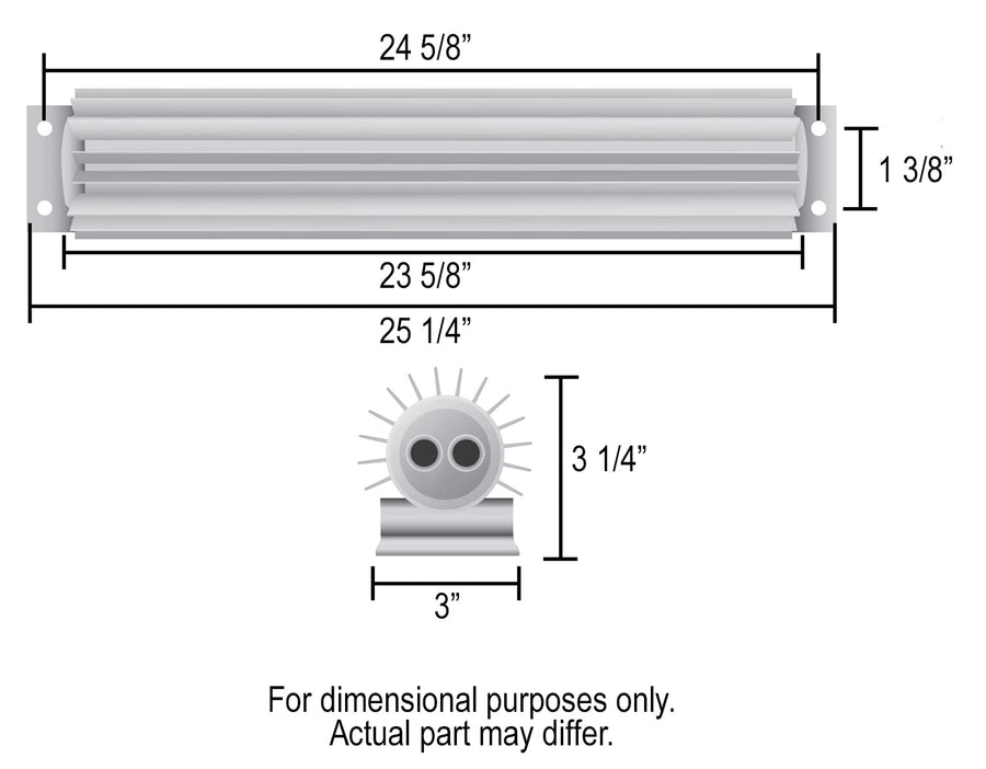 13287 Derale Dual-Pass Heat Sink Cooler, 1 Pack