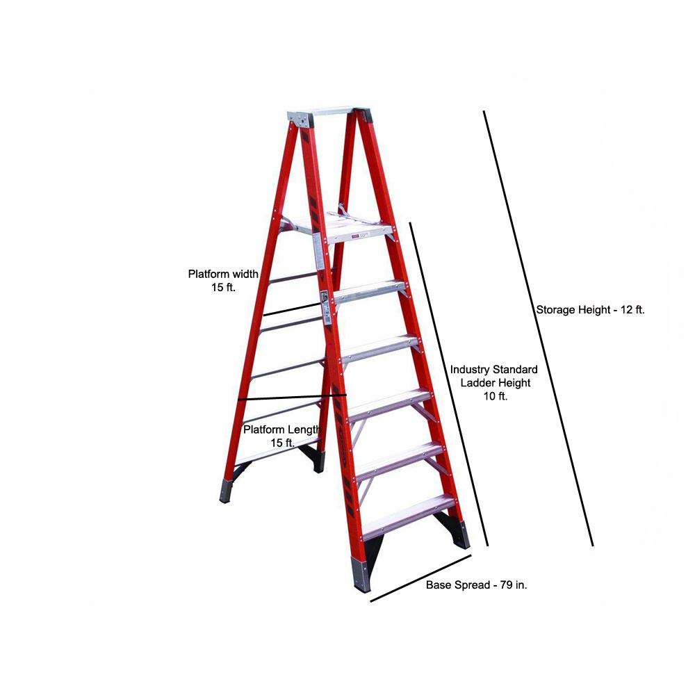 Platform Ladder, Werner (P7410) Fiberglass