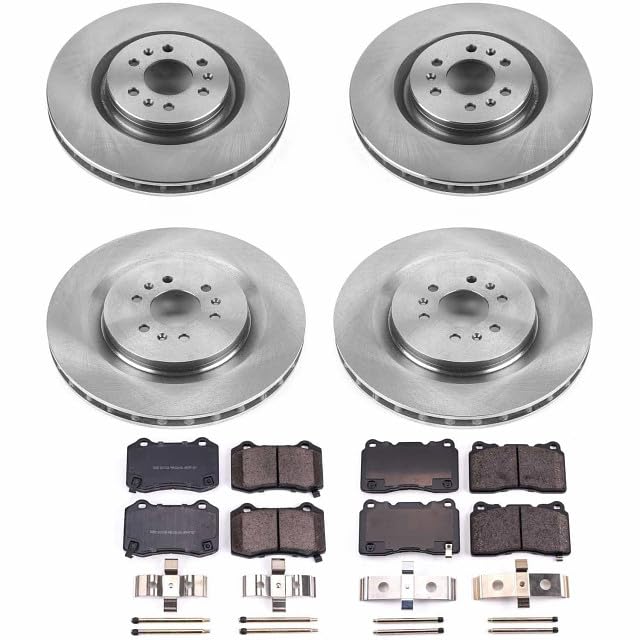 Power Stop Autospecialty KOE2881 Front and Rear Replacement Brake Kit-OE Brake Rotors & Ceramic Brake Pads For Cadillac CTS 2004-2007, Cadillac STS 2005-2011 [Model Specific]