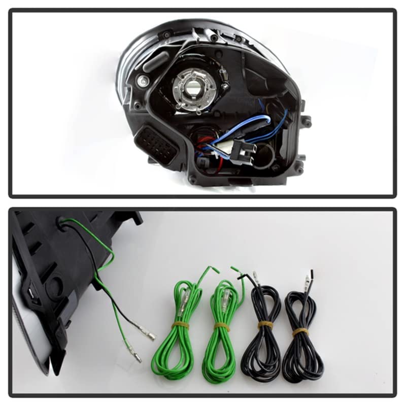 Projector Headlight Spyder Auto PRO-YD-P98705-DRL-BK, 1 Pack