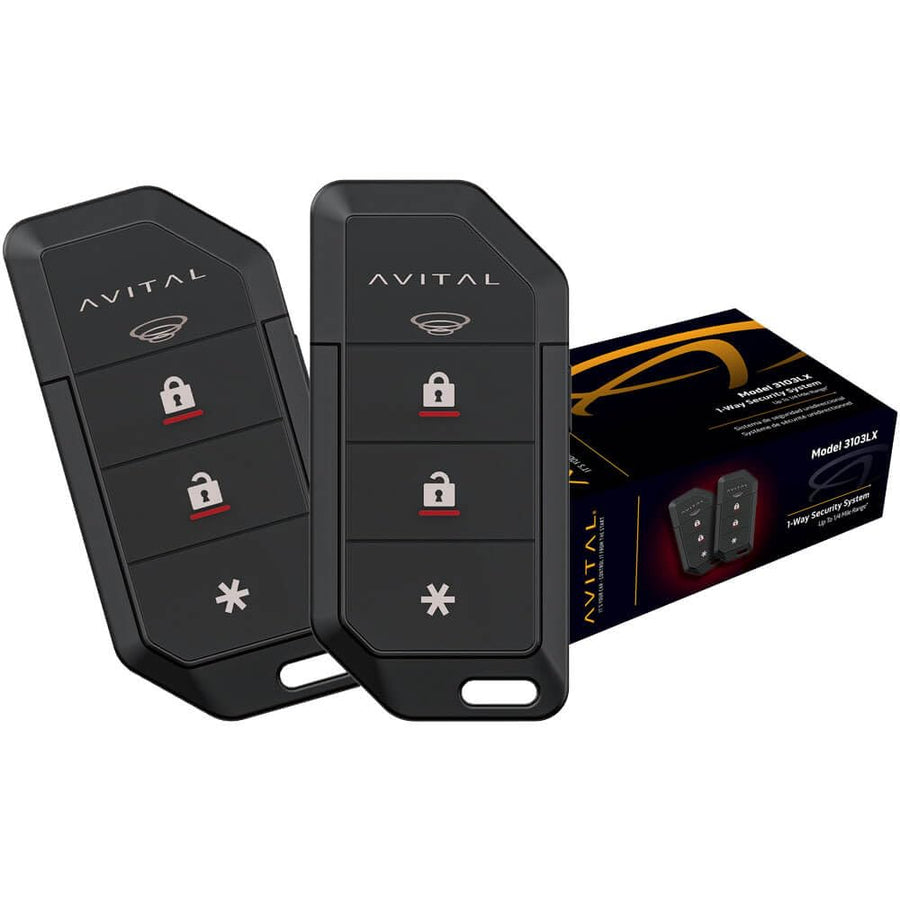 1-Way Avital 3103LX Security System with Keyless Entry/Flashing Parking Lights