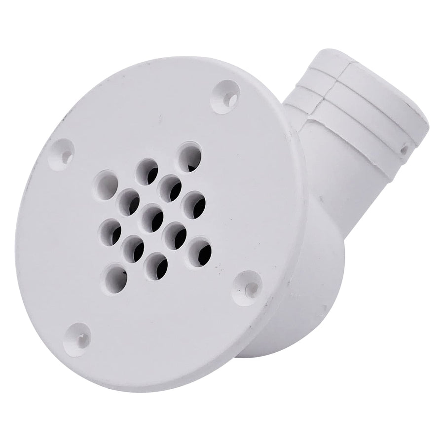 T-H Marine Scupper Drain Cockpit, UV-Stabilized Polymer Marine Drain Fitting with Check Ball Design, Easy Installation 1.5" Hose Compatibility, Leaf Guard Technology for Debris Prevention