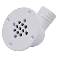 T-H Marine Scupper Drain Cockpit, UV-Stabilized Polymer Marine Drain Fitting with Check Ball Design, Easy Installation 1.5" Hose Compatibility, Leaf Guard Technology for Debris Prevention