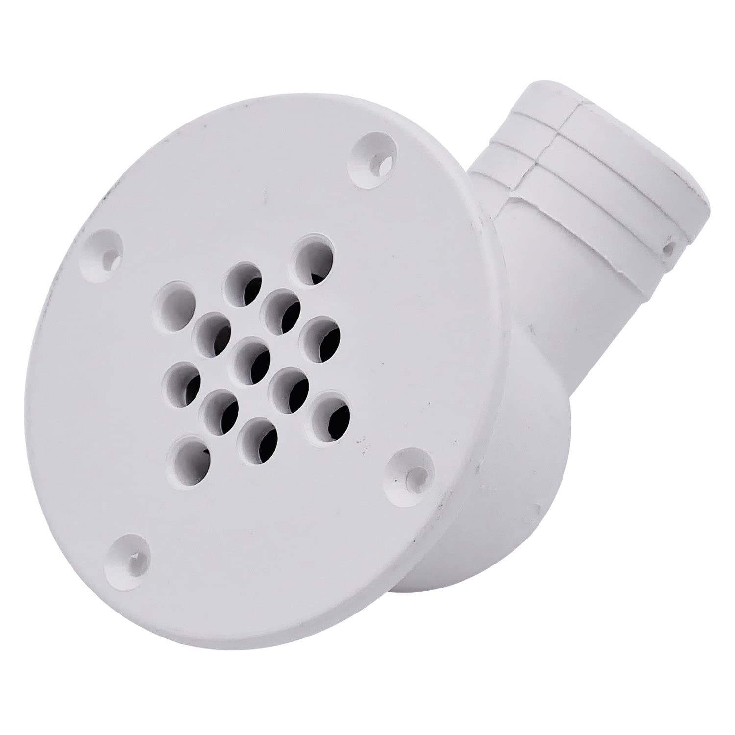 T-H Marine Scupper Drain Cockpit, UV-Stabilized Polymer Marine Drain Fitting with Check Ball Design, Easy Installation 1.5" Hose Compatibility, Leaf Guard Technology for Debris Prevention