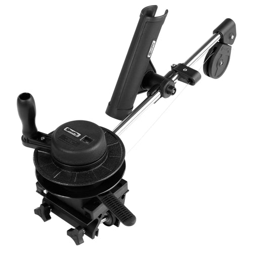 Depthmaster Scotty #1050MP Manual Downrigger, Display Packed w/ Rod Holder & Clamp Mount,Black
