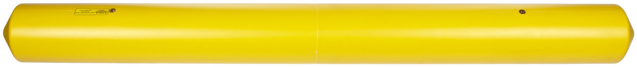 Eagle Polyethylene 1781 Clearance Bar with Eye Bolts, Yellow, 77" Height, 7" Diameter