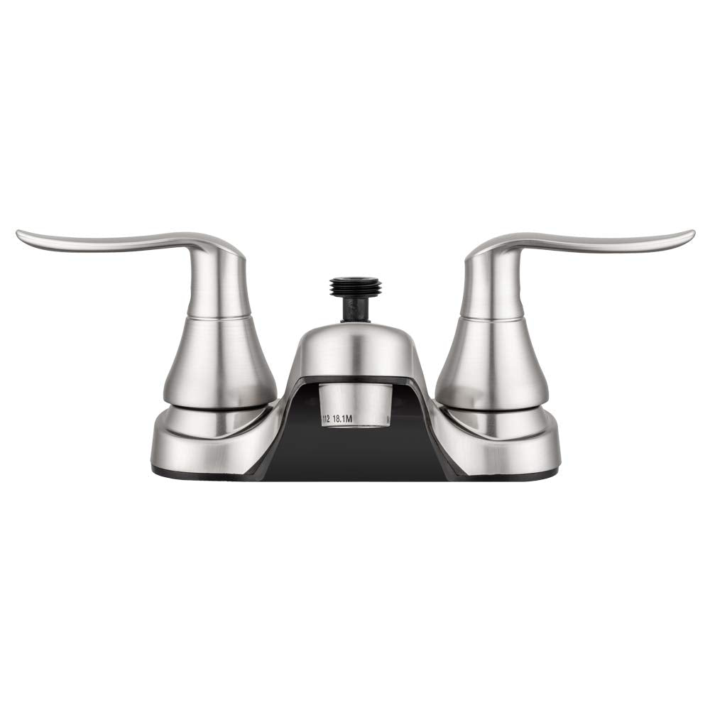 Dura Faucet RV Bathroom Faucet DF-PL720LH-SN with Winged Levers and Shower Hose Diverter (Brushed Satin Nickel)