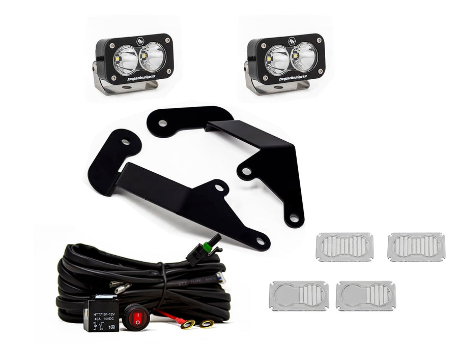 Baja Designs A-Pillar Light Kit S2 Pro LED for Ford Bronco Sport 2021-23 - Includes Switch Wiring Harness (Clear Lens Kit)