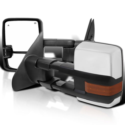Spec-D Tuning Power Heated Tow Mirrors w/Amber LED Signals Blind Spot Compatible with 2007-2021 Toyota Tundra, 2008-2017 Toyota Sequoia Left + Right Pair