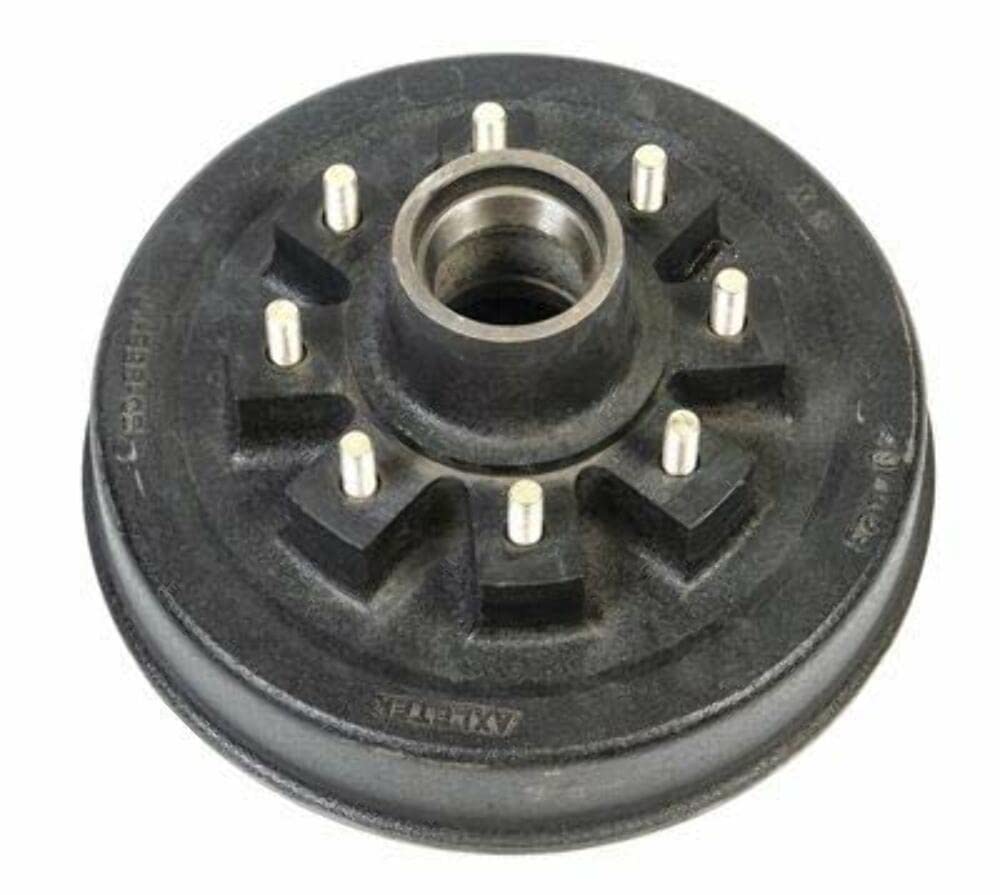 Trailer Brake Hub Assembly Husky Towing 30802 with Drum 5500 to 7000 lb Capacity 12 Inch Diameter 8x6.5 Bolt Pattern 1/2 Inch Stud Diameter Single