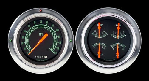 Classic Instruments G-Stock CT54GS52-LS Direct Fit Gauge Package LS Swap 4 5/8" Speedometer and Quad Gauge Fits 1954-1955 Chevy Truck