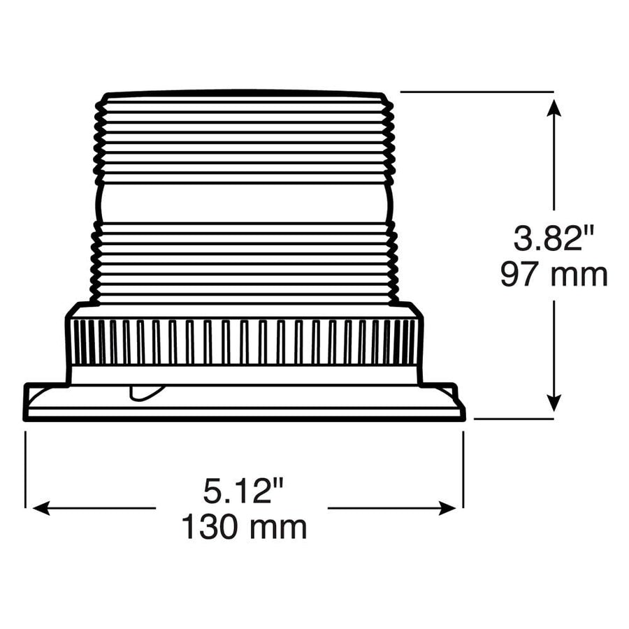 V764MA Peterson Manufacturing LED Micro Strobe Light Bacon (Mag Mount withPlug 5.06"X3.75"), 1 Pack