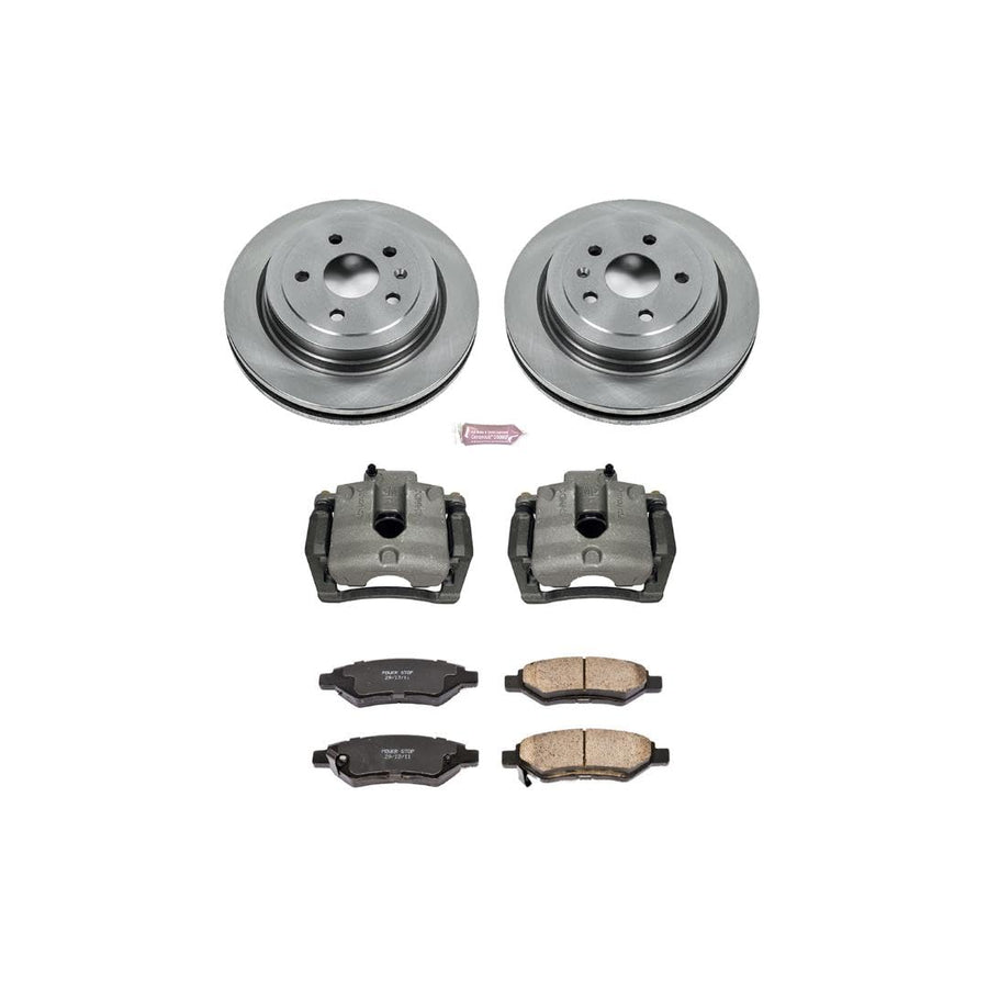 Power Stop KCOE3072 Replacement Autospeciality Rear Caliper Kit- OE Rotors, Ceramic Brake Pads, Calipers For Chevrolet Camaro 2010-2015 [Model Specific]