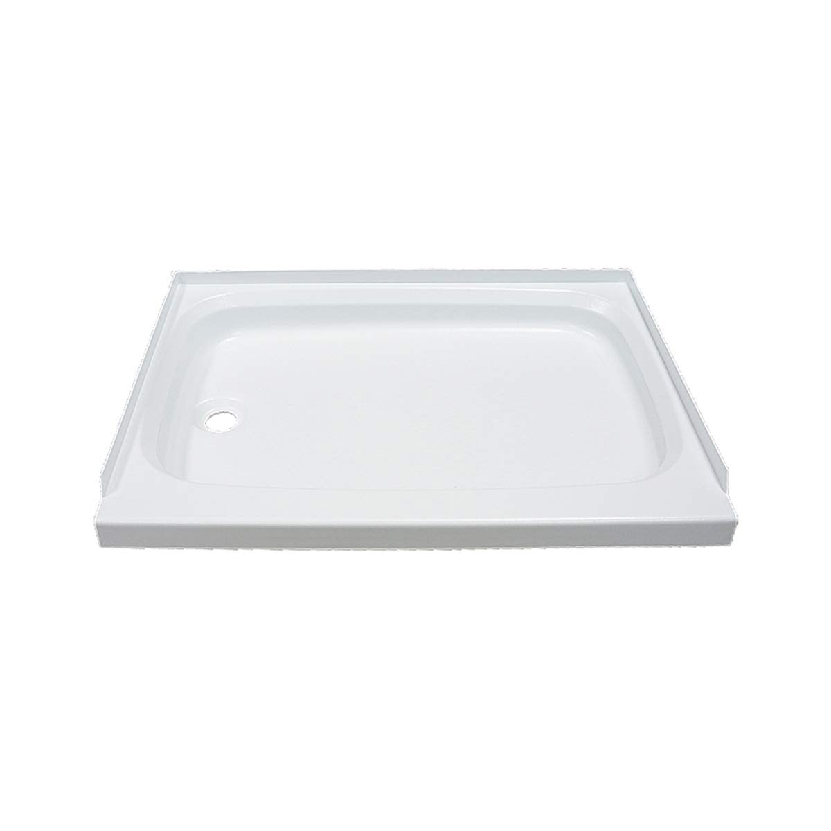 24" x 36" Lippert Replacement White Shower Pan with Left Drain for RVs, Travel Trailers, 5th Wheels, and Motorhomes - 210373