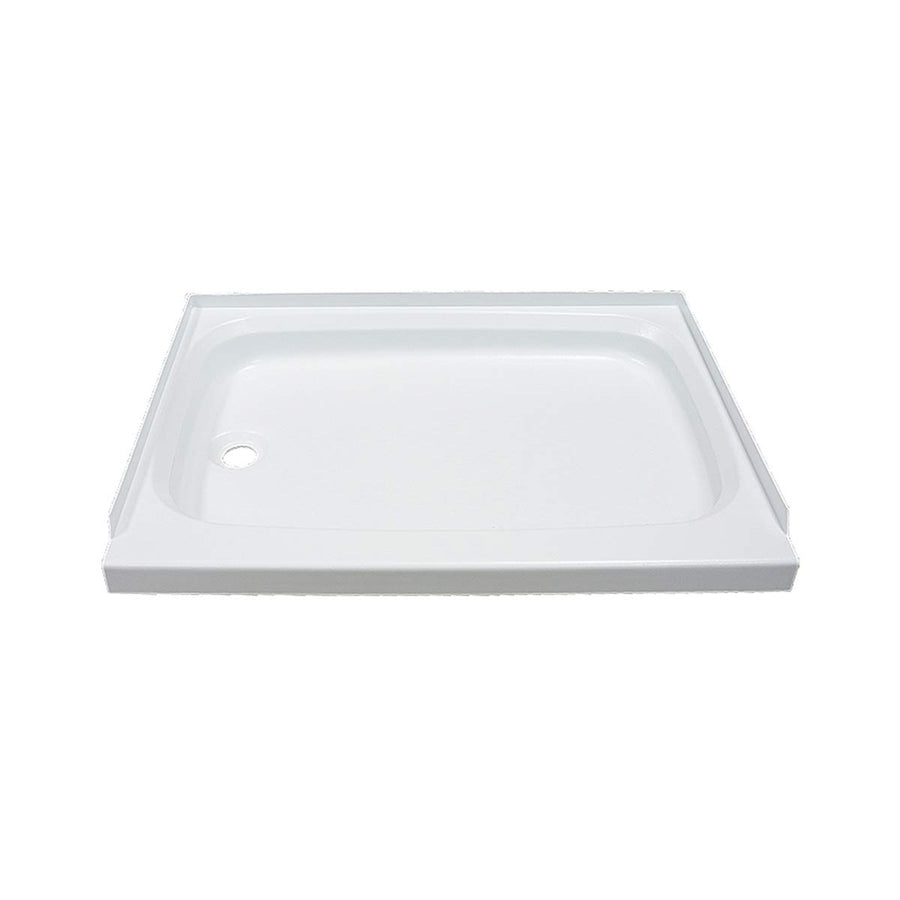 24" x 36" Lippert Replacement White Shower Pan with Left Drain for RVs, Travel Trailers, 5th Wheels, and Motorhomes - 210373