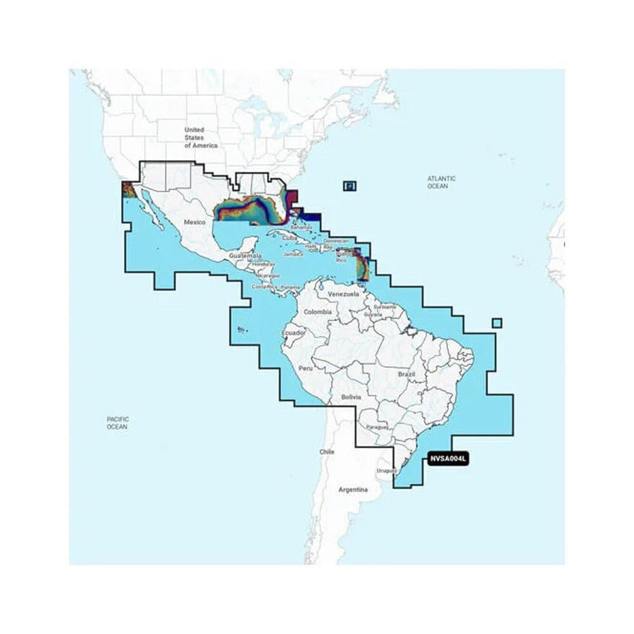 Garmin Vision+™ Navionics NVSA004L -Mexico, The Caribbean to Brazil - Inland & Coastal Marine Charts