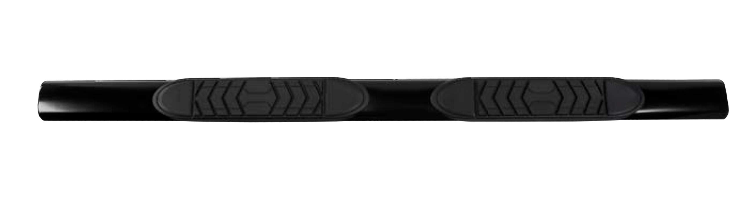 TrailFX Nerf Bars Black Powder Coated for Ford Ranger SuperCrew 2019-2023 Steel Side 5 Inch Oval Straight Steps with Step Pads Welded End Caps Rocker Panel Mount Running Board Pair