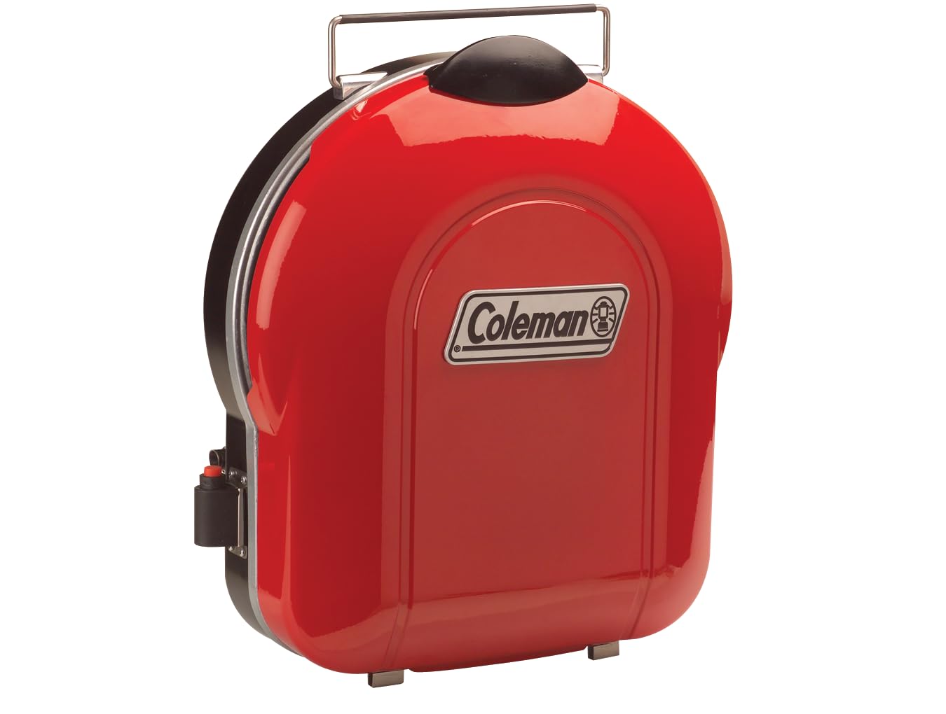 Coleman 6,000 BTU Fold ‘N Go Portable Propane Grill, Lightweight Gas Grill with Push-Button Starter & Adjustable Horseshoe Burner, Great for Camping, Tailgating, Grilling, BBQ