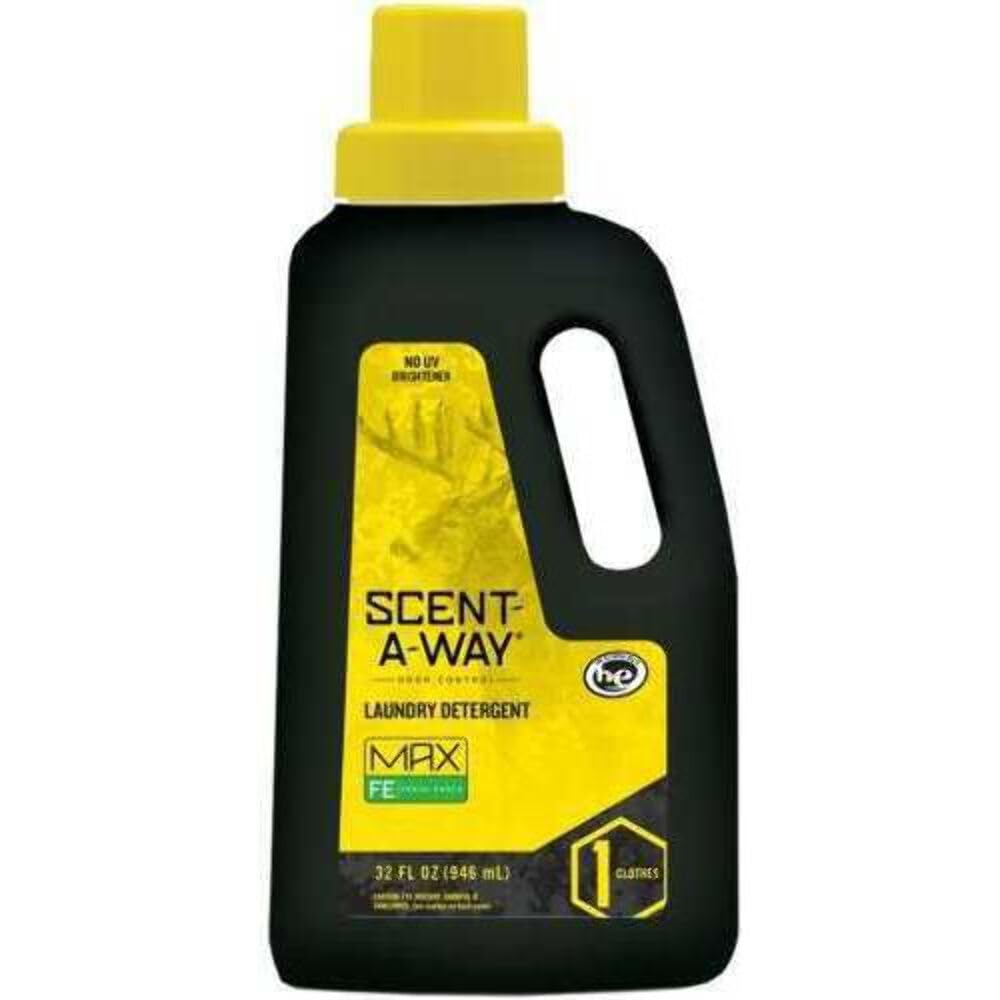 Scent-A-Way MAX Fresh Earth Laundry Detergent | Hunters Specialties Scent Eliminator Formula for Hunting Gear - 32 OZ Bottle