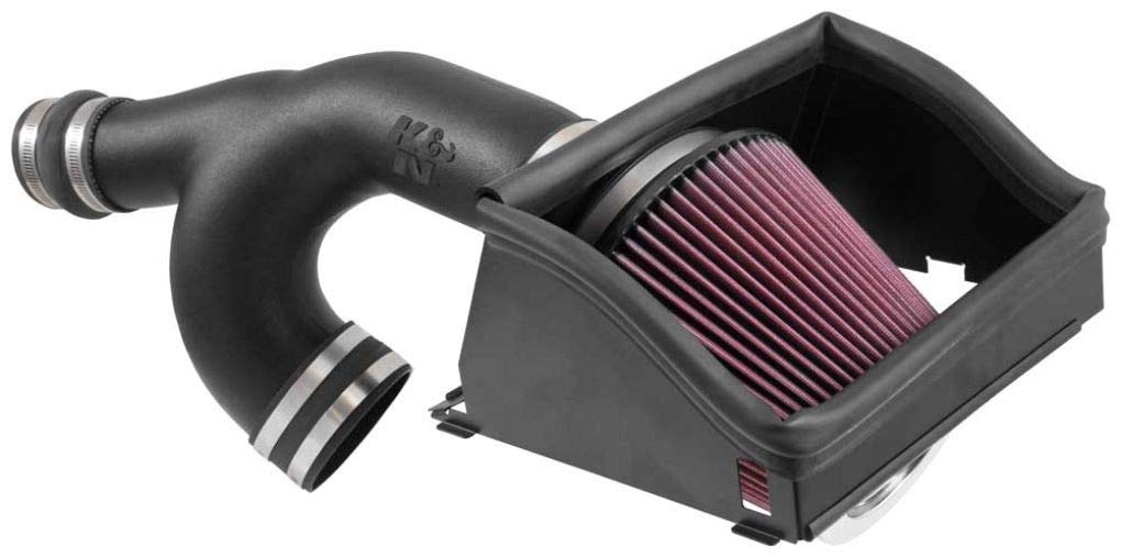 Cold Air Intake System K&N: High-Flow Air Filter, Increase Performance & Towing: Compatible with 2015-2017 FORD: F150, 57-2593