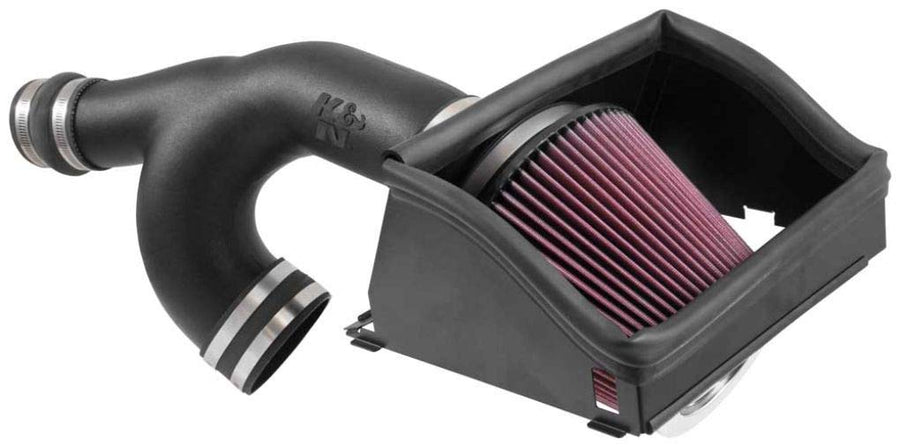 Cold Air Intake System K&N: High-Flow Air Filter, Increase Performance & Towing: Compatible with 2015-2017 FORD: F150, 57-2593