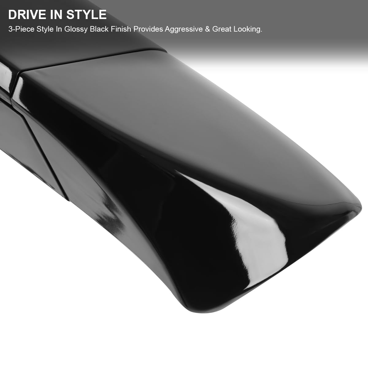 Glossy Black ABS Cab Roof Spoiler Spec-D Tuning for 2011-2016 Ford F250, F350, and F450 Models